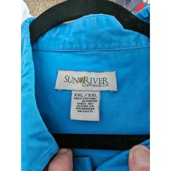 Sun River Men's button down short sleeve casual shirt XXL - Picture 6 of 6